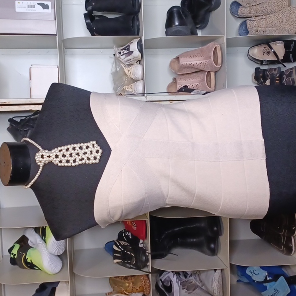 New Poof Couture cream tube top